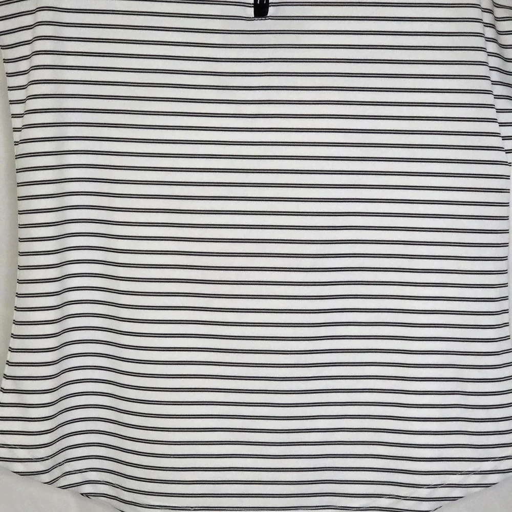 Greg Norman Collection Black & White Striped Zip Golf Top Women's #250 - Picture 3 of 5
